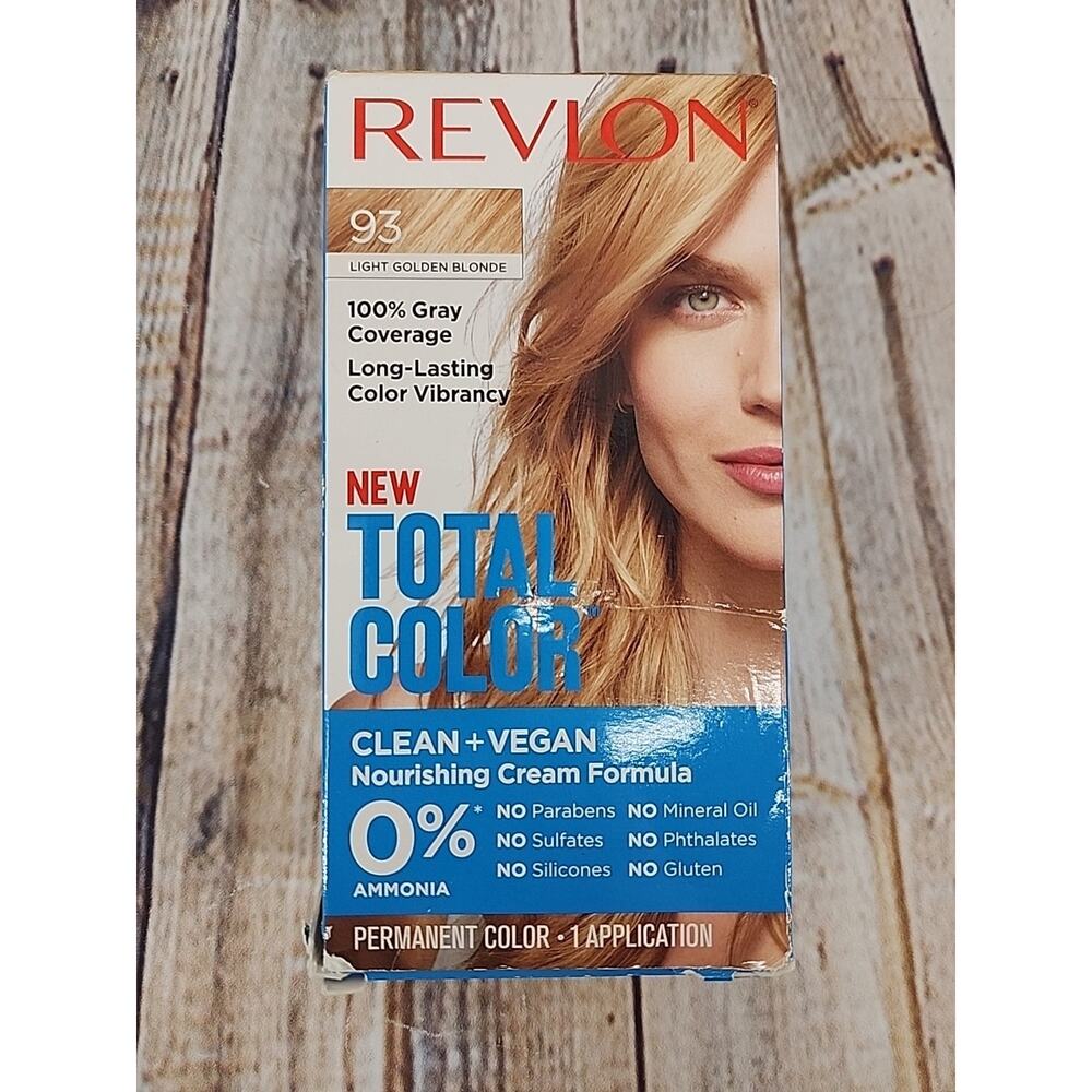 Revlon Total Color Light Auburn 93 Clean & Vegan Formula Permanent Hair Dye NEW